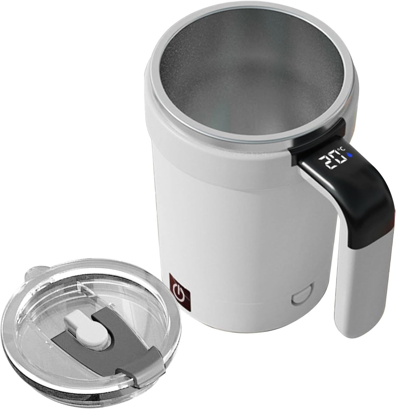 Mug à Café Auto-Mélangeant avec Affichage de Température - Mélangeur Magnétique Rechargeable pour Pique-Nique, Camping, Maison, Hôtel et Restaurant